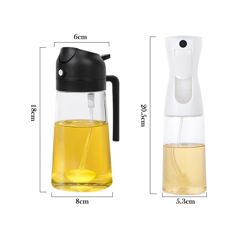Oil Sprayer Oil Jar Kitchen Household Can Pour Oil Spray Bottle 2In1 Atomized Oil Spray Bottle Oil Spray Bottle Cooking Utensils