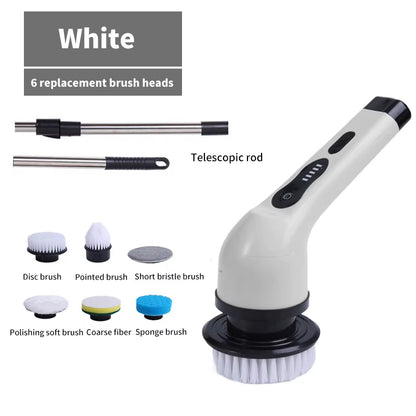 9-In-1 Electric Cleaning Brush USB Electric Spin Cleaning Scrubberadjustable Electric Cleaning Tools Kitchen Bathroom Cleaning